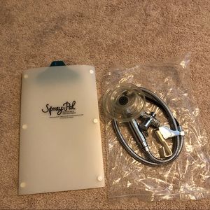 Sprayer and shield for cloth diapers